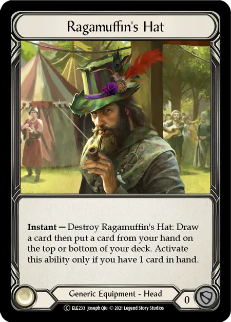 (ELE233) Flesh & Blood TCG Tales of Aria - Unlimited Single: Ragamuffin's Hat (Regular)  Common