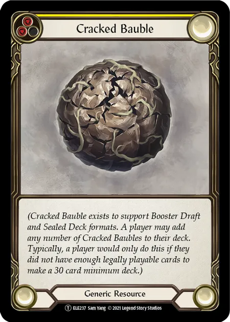 (ELE237) Flesh & Blood TCG Tales of Aria - Unlimited Single: Cracked Bauble (Regular)  Token