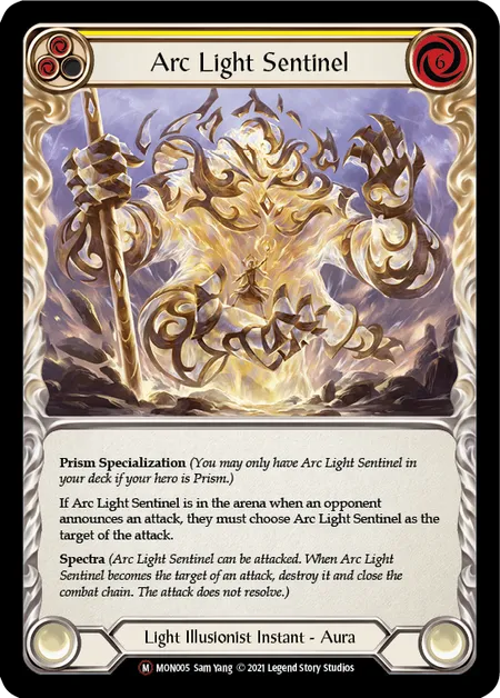 (MON005) Flesh & Blood TCG Monarch - Unlimited Single: Arc Light Sentinel (Regular)  Majestic