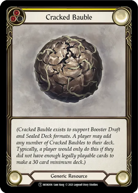 (MON306) Flesh & Blood TCG Monarch - Unlimited Single: Cracked Bauble (Regular)  Token