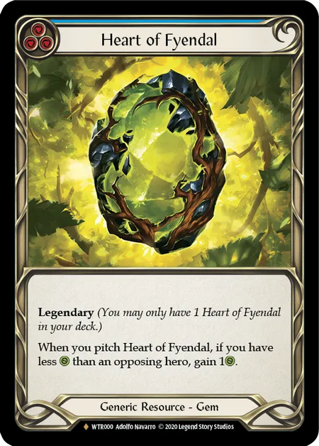 (WTR000) Flesh & Blood TCG Welcome to Rathe - Unlimited Single: Heart of Fyendal (Rainbow Foil)  Fabled