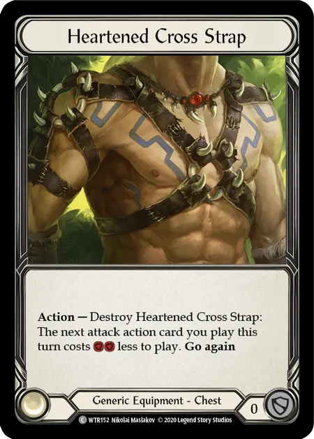 (WTR152) Flesh & Blood TCG Welcome to Rathe - Unlimited Single: Heartened Cross Strap (Rainbow Foil)  Common