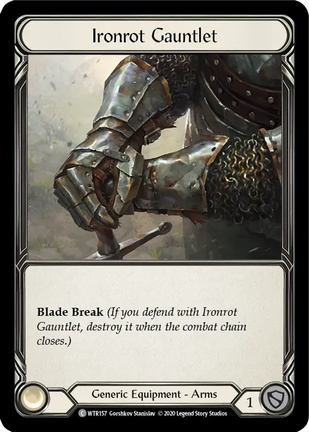 (WTR157) Flesh & Blood TCG Welcome to Rathe - Unlimited Single: Ironrot Gauntlet (Regular)  Common