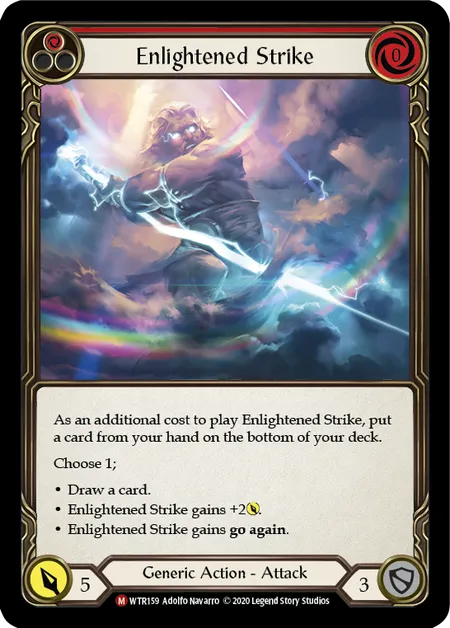 (WTR159) Flesh & Blood TCG Welcome to Rathe - Unlimited Single: Enlightened Strike (Regular)  Majestic