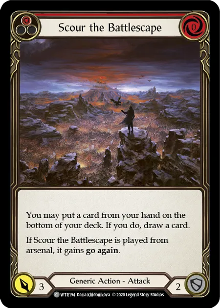 (WTR194) Flesh & Blood TCG Welcome to Rathe - Unlimited Single: Scour the Battlescape (Red) (Regular)  Common