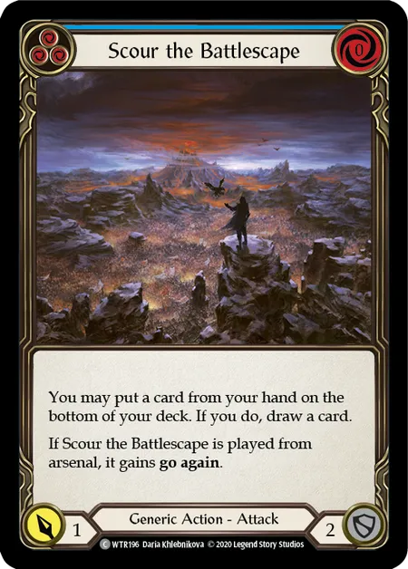 (WTR196) Flesh & Blood TCG Welcome to Rathe - Unlimited Single: Scour the Battlescape (Blue) (Regular)  Common