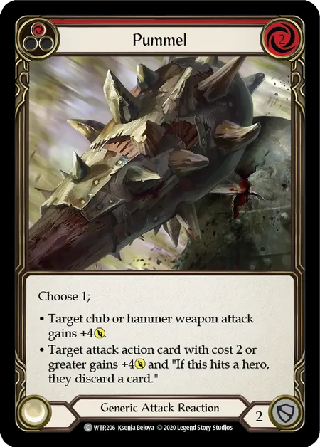 (WTR206) Flesh & Blood TCG Welcome to Rathe - Unlimited Single: Pummel (Red) (Regular)  Common