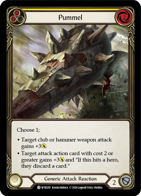 (WTR207) Flesh & Blood TCG Welcome to Rathe - Unlimited Single: Pummel (Yellow) (Regular)  Common