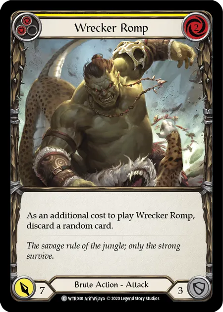 (WTR030) Flesh & Blood TCG Welcome to Rathe - Unlimited Single: Wrecker Romp (Yellow) (Regular)  Common