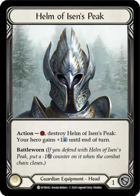 (WTR042) Flesh & Blood TCG Welcome to Rathe - Unlimited Single: Helm of Isen's Peak (Regular)  Common