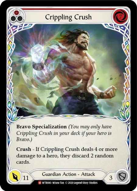 (WTR043) Flesh & Blood TCG Welcome to Rathe - Unlimited Single: Crippling Crush (Rainbow Foil)  Majestic