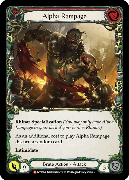 (WTR006) Flesh & Blood TCG Welcome to Rathe - Unlimited Single: Alpha Rampage (Regular)  Majestic