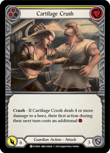 (WTR061) Flesh & Blood TCG Welcome to Rathe - Unlimited Single: Cartilage Crush (Yellow) (Regular)  Common