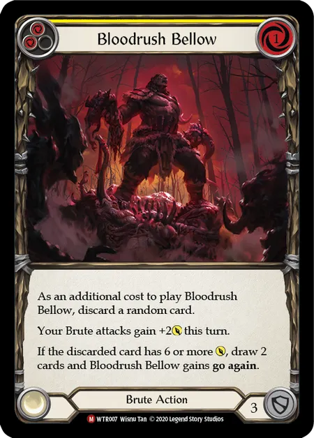 (WTR007) Flesh & Blood TCG Welcome to Rathe - Unlimited Single: Bloodrush Bellow (Regular)  Majestic