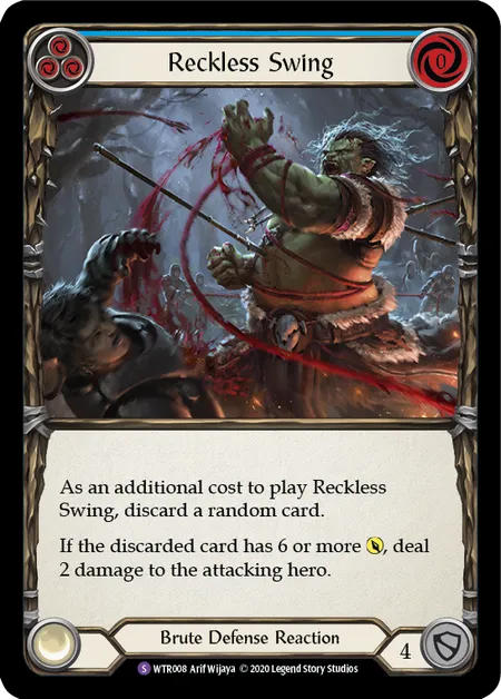 (WTR008) Flesh & Blood TCG Welcome to Rathe - Unlimited Single: Reckless Swing (Regular)  Super Rare