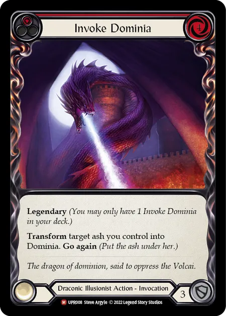 (UPR008) Flesh & Blood TCG Uprising Single: Invoke Dominia // Dominia (Regular)  Majestic