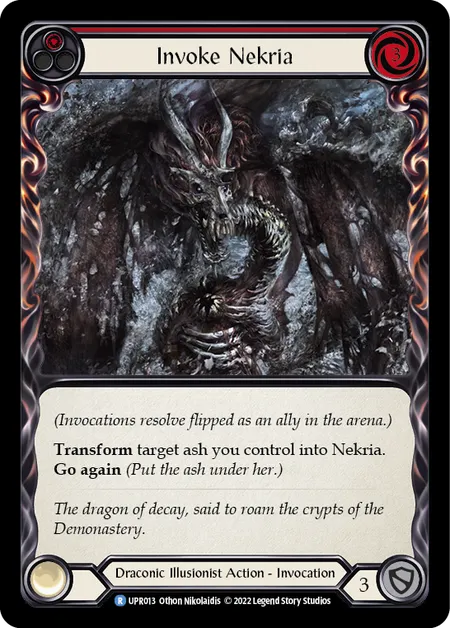 (UPR013) Flesh & Blood TCG Uprising Single: Invoke Nekria // Nekria (Regular)  Rare