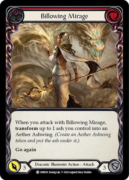 (UPR018) Flesh & Blood TCG Uprising Single: Billowing Mirage (Red) (Rainbow Foil)  Common