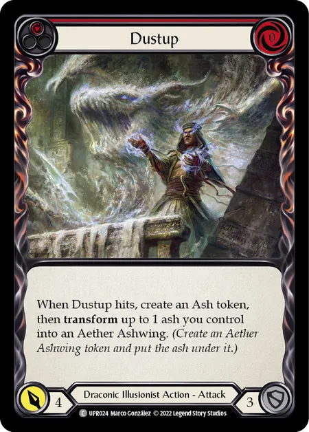 (UPR024) Flesh & Blood TCG Uprising Single: Dustup (Red) (Rainbow Foil)  Common