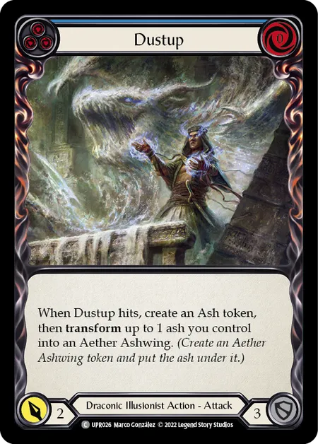 (UPR026) Flesh & Blood TCG Uprising Single: Dustup (Blue) (Rainbow Foil)  Common