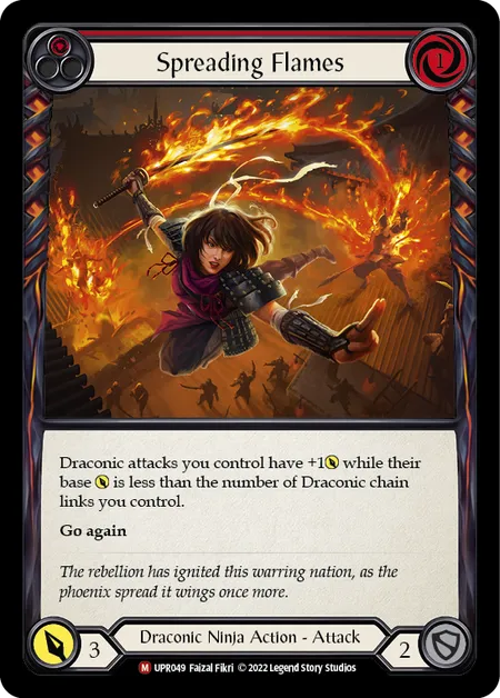 (UPR049) Flesh & Blood TCG Uprising Single: Spreading Flames (Regular)  Majestic