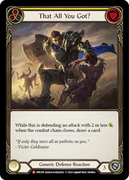 (UPR189) Flesh & Blood TCG Uprising Single: That All You Got? (Regular)  Majestic