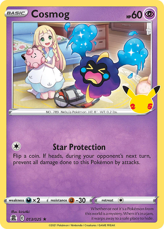 (013/025) Pokemon TCG Celebrations Single: Cosmog  Holo Rare