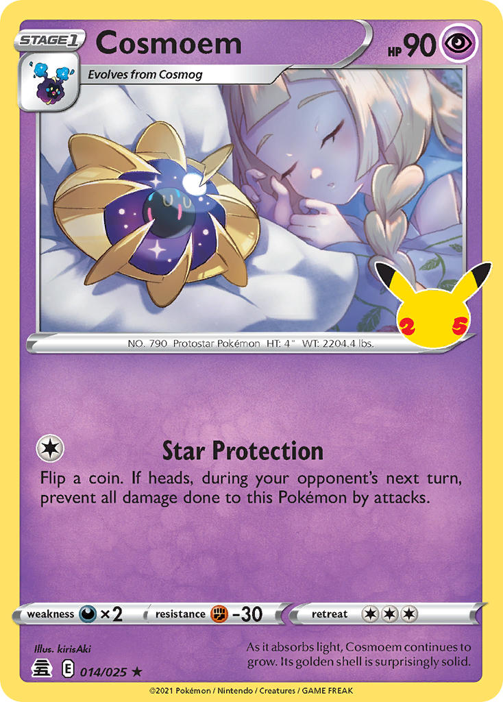 (014/025) Pokemon TCG Celebrations Single: Cosmoem  Holo Rare