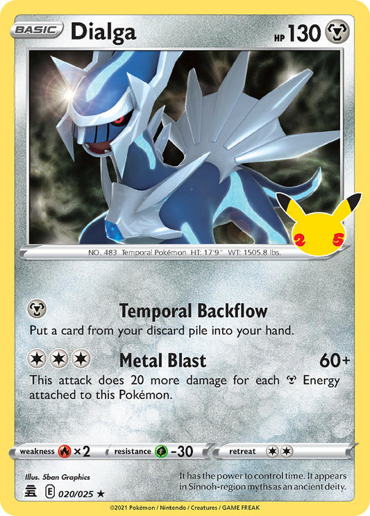 (020/025) Pokemon TCG Celebrations Single: Dialga  Holo Rare