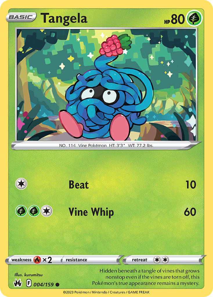 (004/159) Pokemon TCG Crown Zenith Single: Tangela  Common