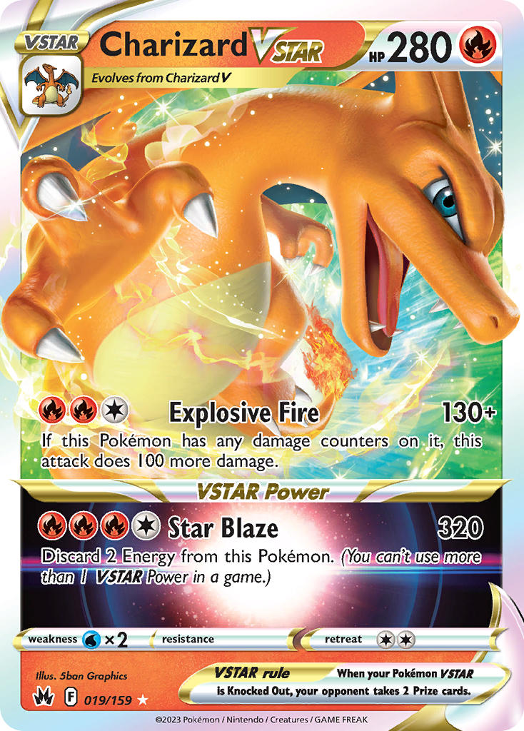 (019/159) Pokemon TCG Crown Zenith Single: Charizard VSTAR  Ultra Rare