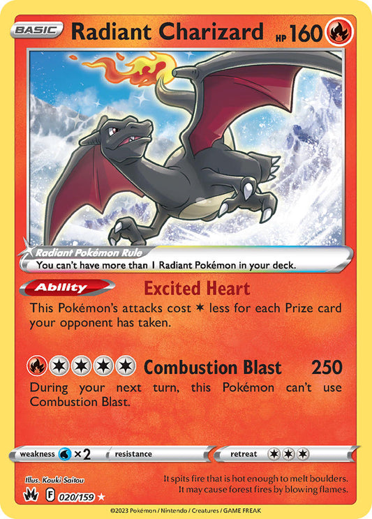 (020/159) Pokemon TCG Crown Zenith Single: Radiant Charizard  Ultra Rare