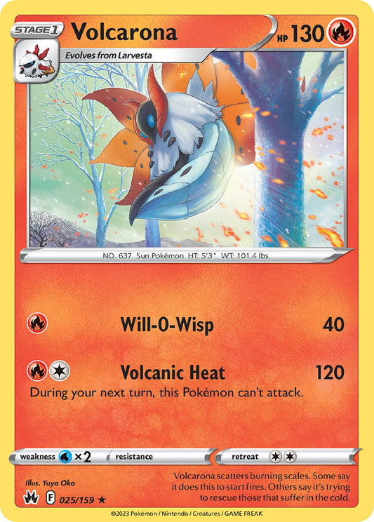 (025/159) Pokemon TCG Crown Zenith Single: Volcarona  Rare