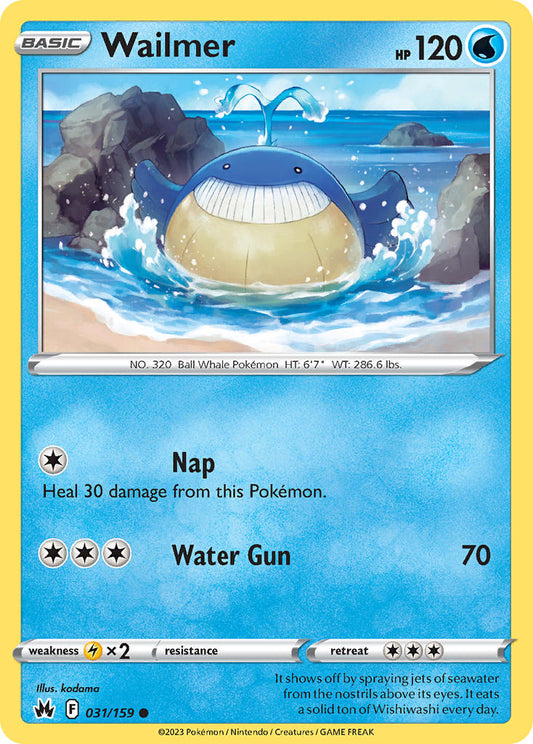 (031/159) Pokemon TCG Crown Zenith Single: Wailmer  Common