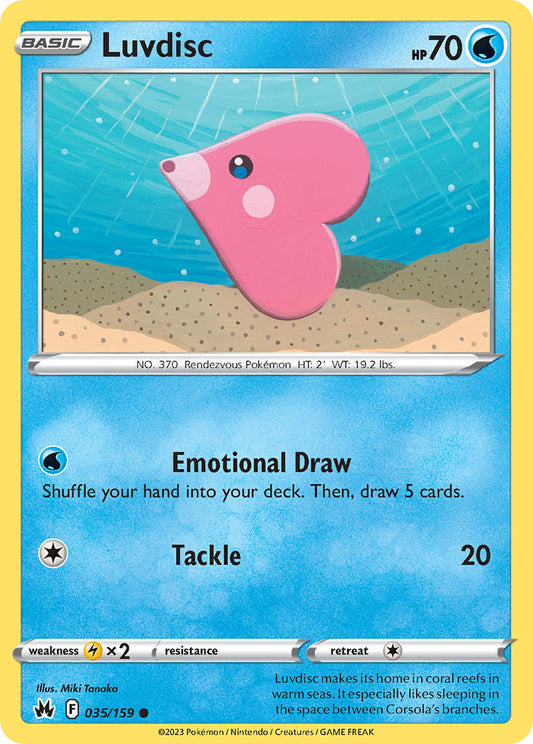 (035/159) Pokemon TCG Crown Zenith Single: Luvdisc  Common