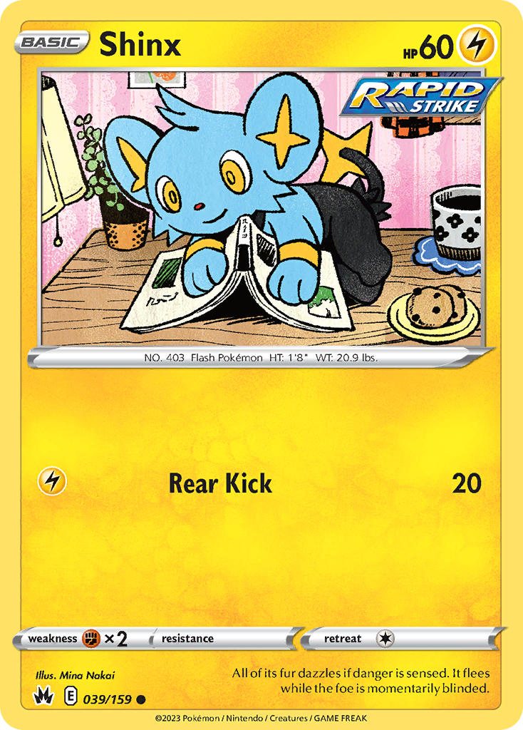 (039/159) Pokemon TCG Crown Zenith Single: Shinx  Common