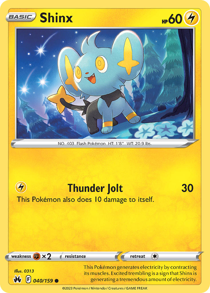 (040/159) Pokemon TCG Crown Zenith Single: Shinx  Common