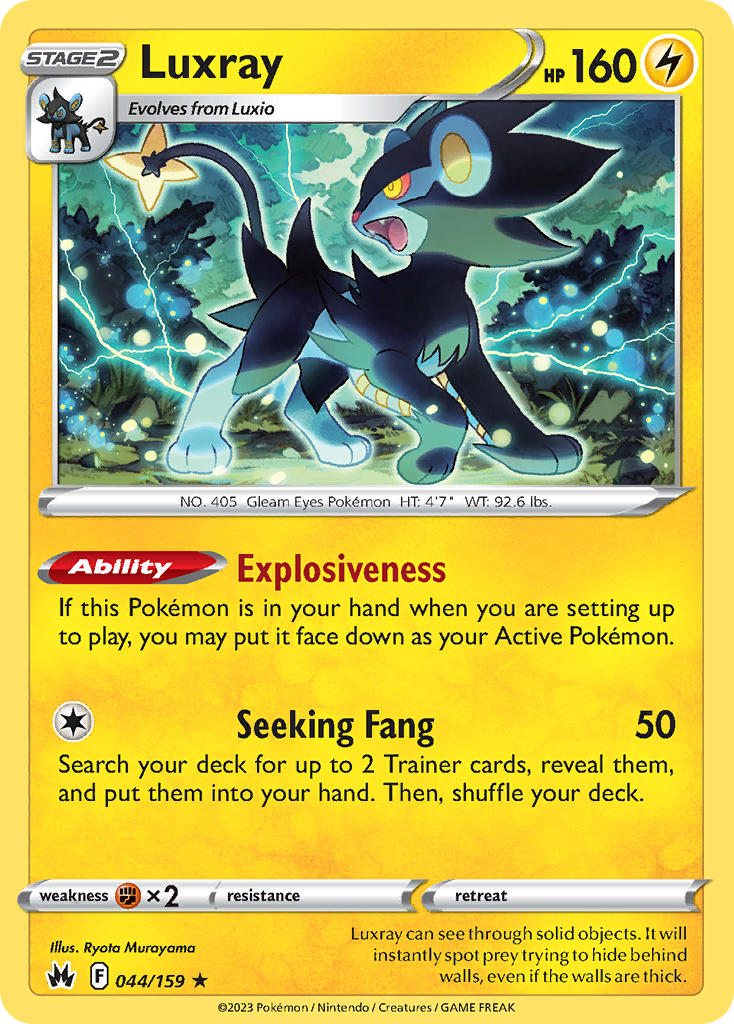 (044/159) Pokemon TCG Crown Zenith Single: Luxray Reverse Holo Rare