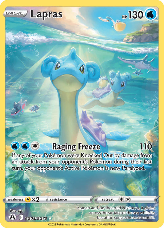 (GG05/GG70) Pokemon TCG Crown Zenith Single: Lapras  Holo Rare