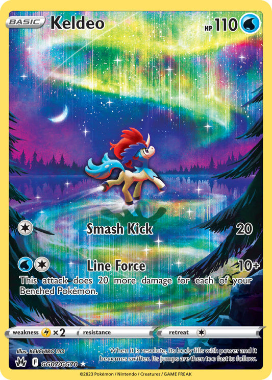 (GG07/GG70) Pokemon TCG Crown Zenith Single: Keldeo  Holo Rare