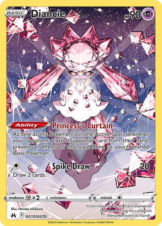 (GG13/GG70) Pokemon TCG Crown Zenith Single: Diancie  Holo Rare