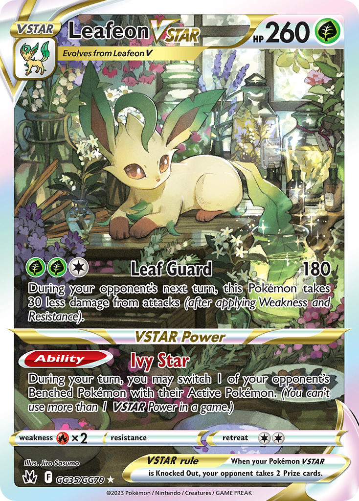 (GG35/GG70) Pokemon TCG Crown Zenith Single: Leafeon VSTAR  Ultra Rare