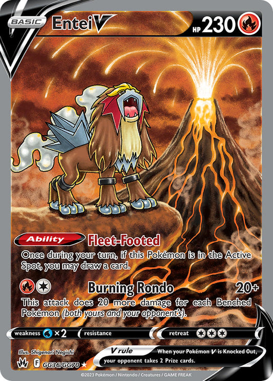 (GG36/GG70) Pokemon TCG Crown Zenith Single: Entei V  Ultra Rare