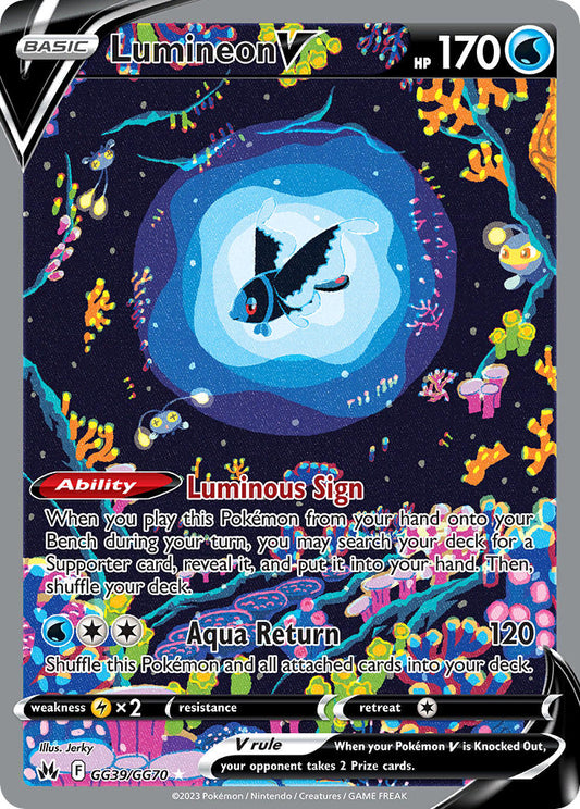 (GG39/GG70) Pokemon TCG Crown Zenith Single: Lumineon V  Ultra Rare