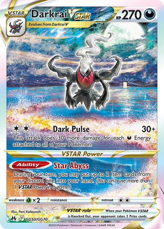 (GG50/GG70) Pokemon TCG Crown Zenith Single: Darkrai VSTAR  Ultra Rare