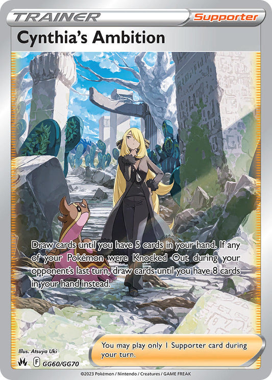 (GG60/GG70) Pokemon TCG Crown Zenith Single: Cynthia's Ambition  Ultra Rare