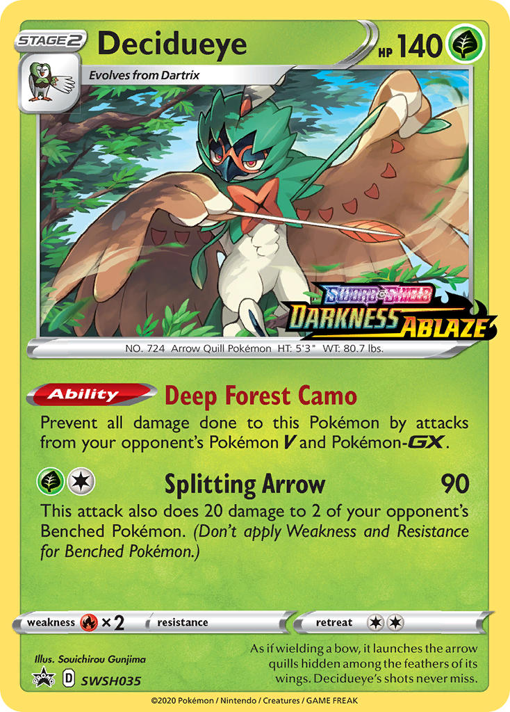 (035) Pokemon TCG SWSH Black Star Promos Single: Decidueye  Promo