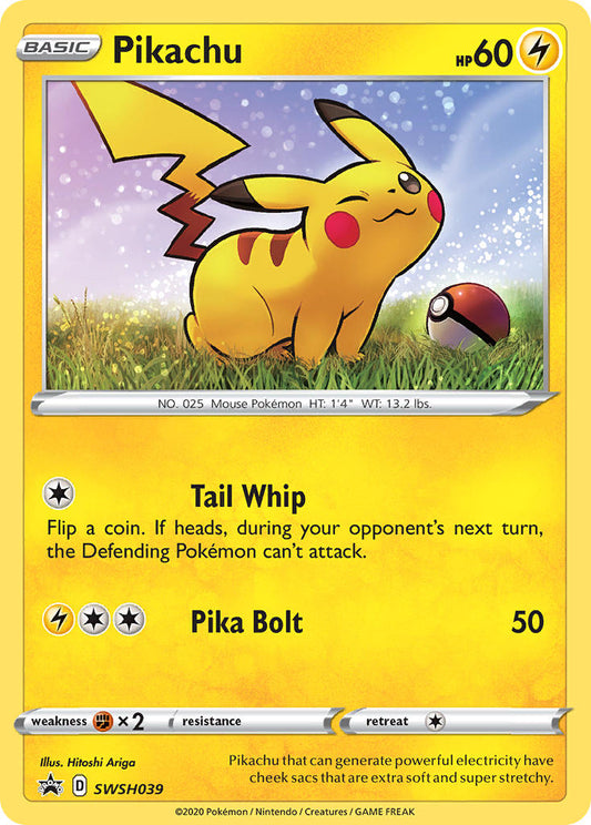 (039) Pokemon TCG SWSH Black Star Promos Single: Pikachu  Promo