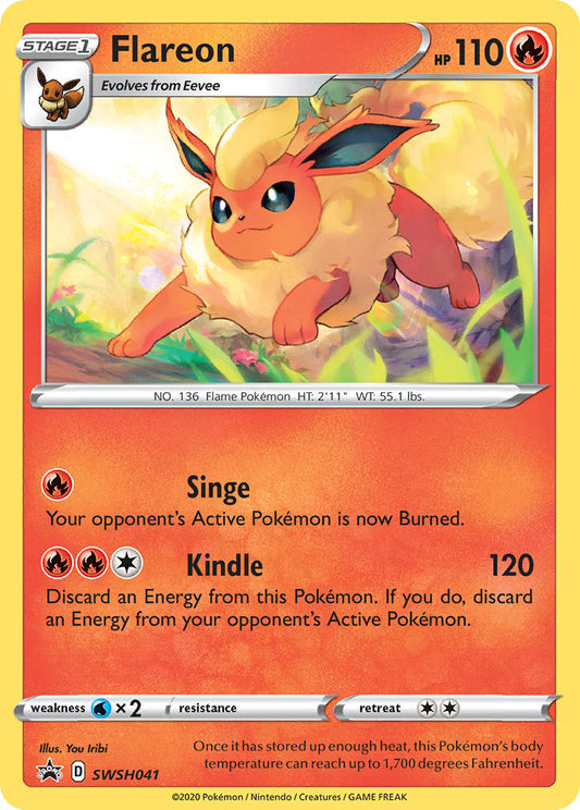 (041) Pokemon TCG SWSH Black Star Promos Single: Flareon  Promo