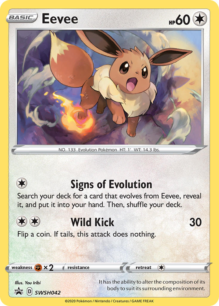 (042) Pokemon TCG SWSH Black Star Promos Single: Eevee  Promo